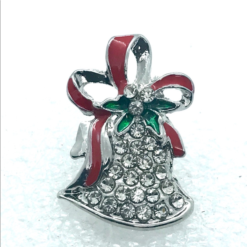 Christmas Bell snap button 20mm gingersnaps ASN20